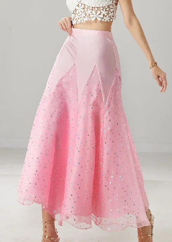 beautiful-pink-zircon-patchwork-tulle-dance-skirt-spring