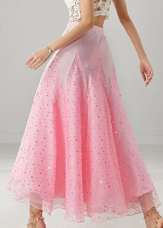 beautiful-pink-zircon-patchwork-tulle-dance-skirt-spring