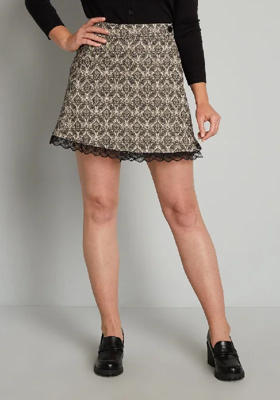 Brocade Well-Played Mini Skirt