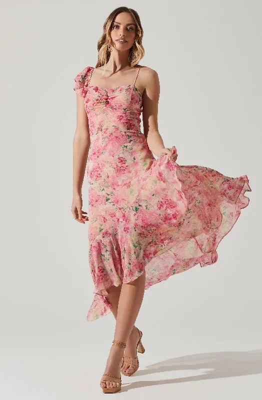 Camelia Floral Midi Dress