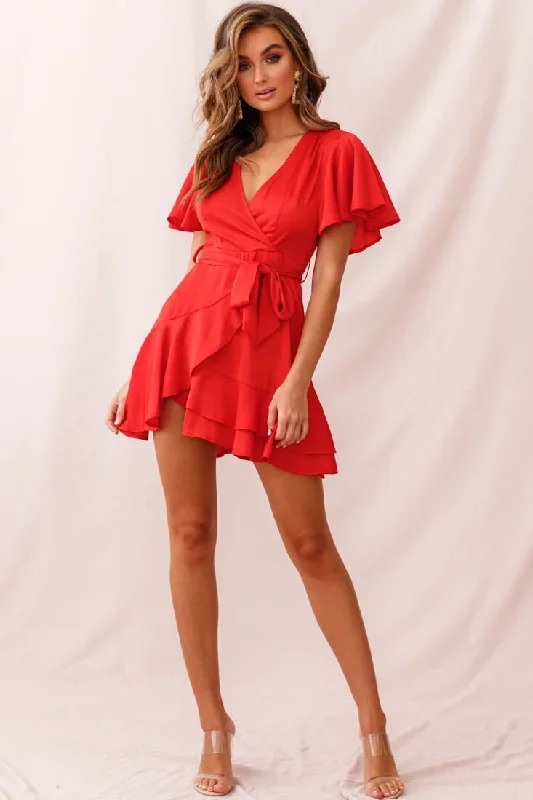 cami-angel-sleeve-faux-wrap-dress-red