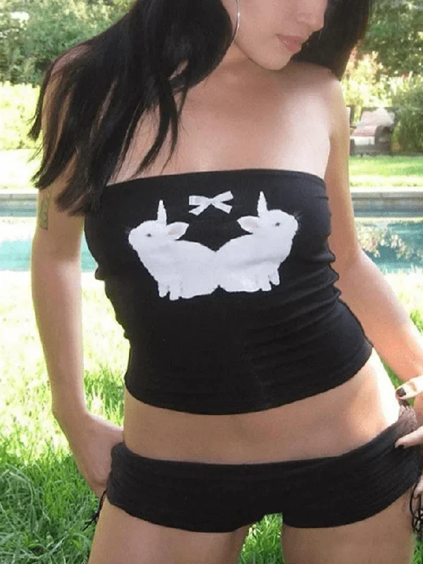 cute-bunny-printed-bandeau-top