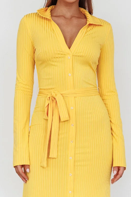 eastcoast-collared-placket-midi-dress-yellow