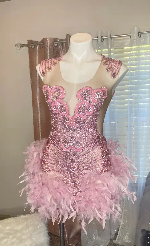 feather-pink-see-through-short-black-girl-prom-dresses-beaded-african-cocktail-dresses-women-party-gowns-birthday-homecoming