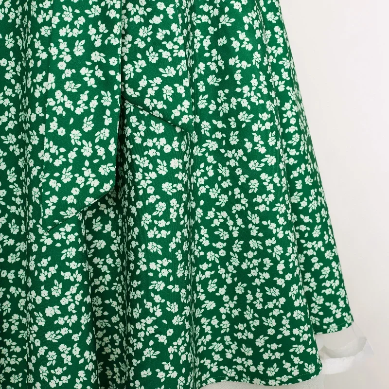 floral-patterns-womens-high-waist-a-line-pockets-skirt