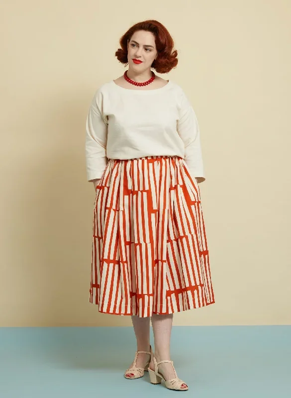 florence-red-stripe-skirt