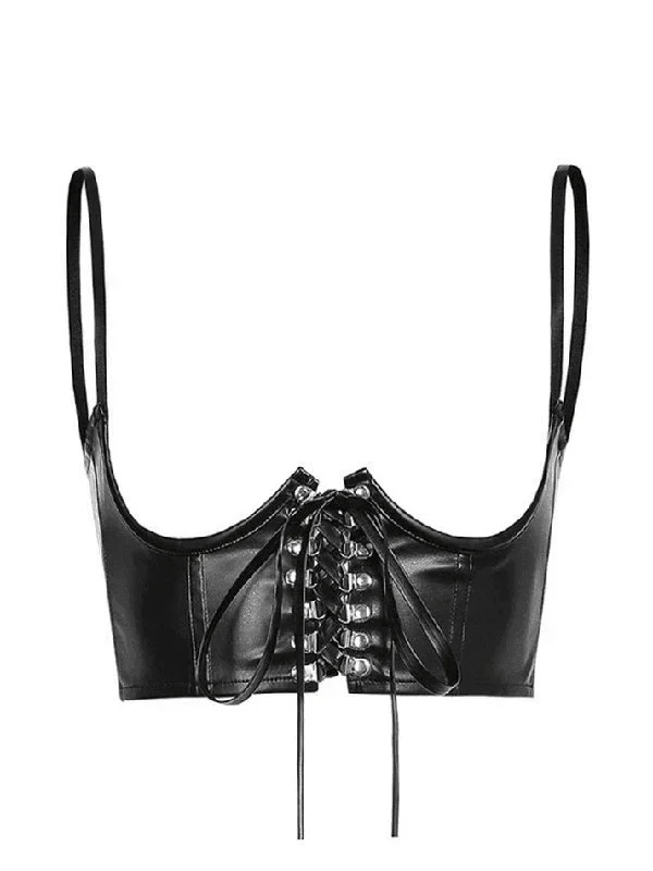 front-tie-pu-leather-cropped-bustier