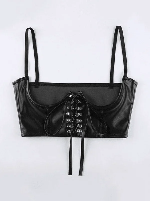 front-tie-pu-leather-cropped-bustier