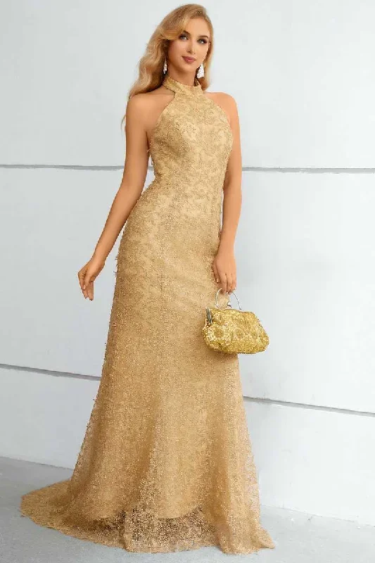 gold-lace-halter-backless-mermaid-long-formal-dress