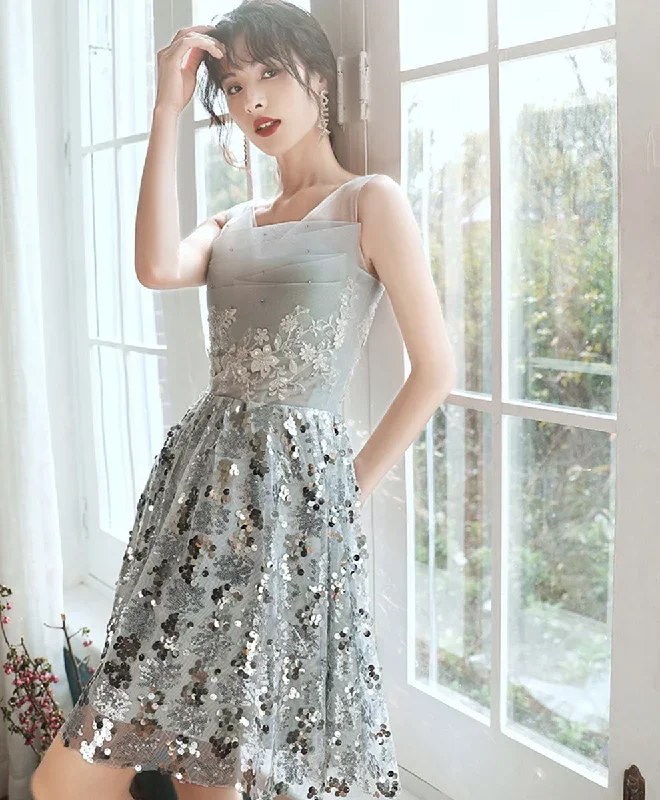 gray-tulle-lace-sequin-short-prom-dress-gray-cocktail-dress