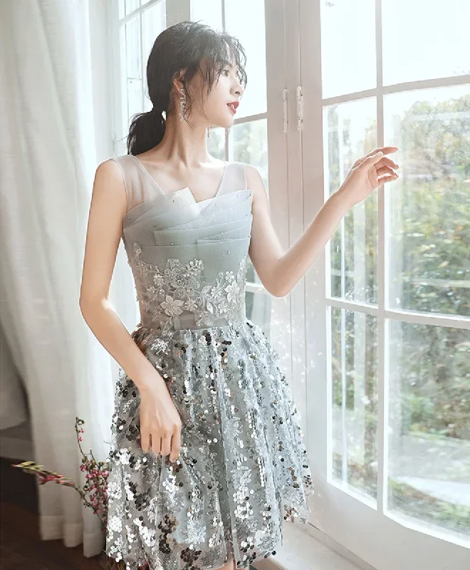 gray-tulle-lace-sequin-short-prom-dress-gray-cocktail-dress