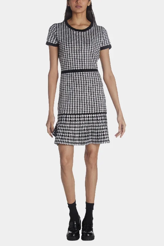 Houndstooth Sweater Dress