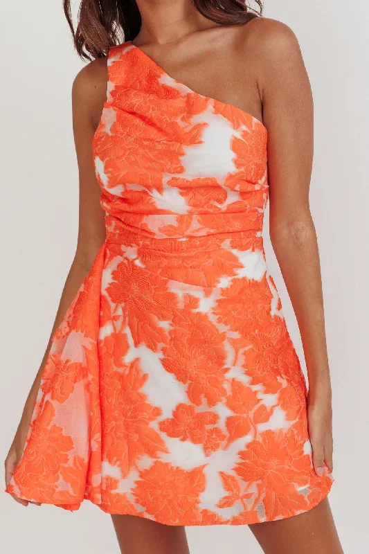 inner-power-one-shoulder-mini-dress-orange