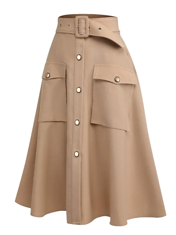 khaki-big-pockets-button-skirt