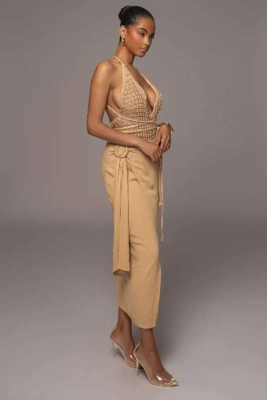 khaki-tbd-athea-gathered-maxi-skirt