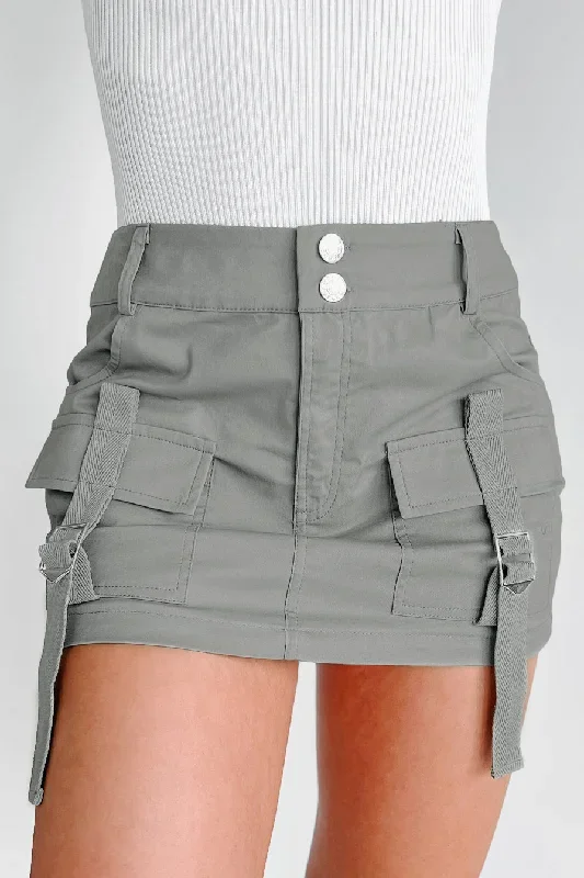 making-things-happen-cargo-mini-skirt-grey