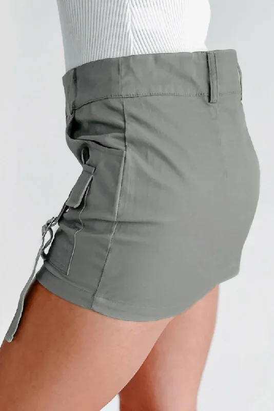 making-things-happen-cargo-mini-skirt-grey