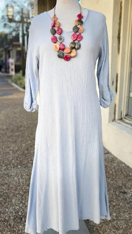 Meet Jackie! Our 3/4 Sleeve Mid-Length Dress