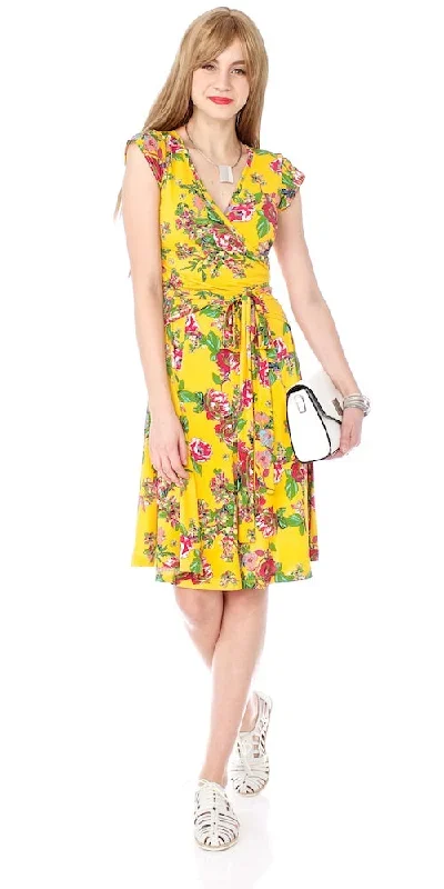 Mrs. Robinson Wrap Dress, sonoma yellow