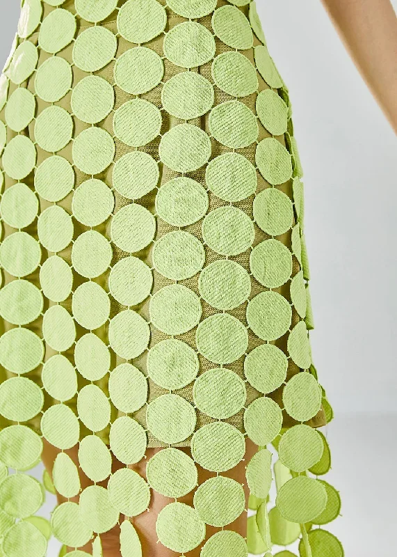 original-design-grass-green-embroideried-circle-slim-fit-skirts-summer