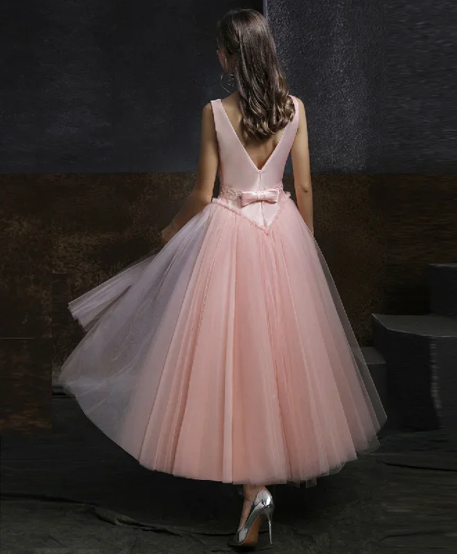 pink-round-neck-tulle-short-prom-dress-pink-tulle-bridesmaid-dress