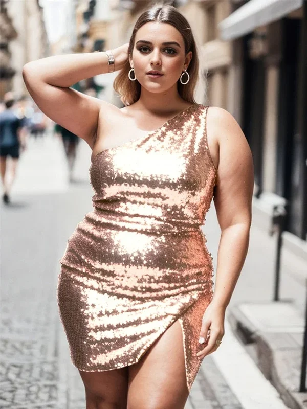 plus-size-shiny-one-shoulder-sequin-bodycon-sleeveless-homecoming-dress-cs01968