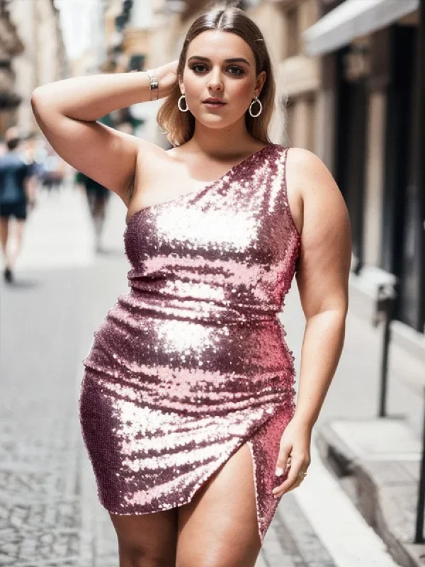 plus-size-shiny-one-shoulder-sequin-bodycon-sleeveless-homecoming-dress-cs01968