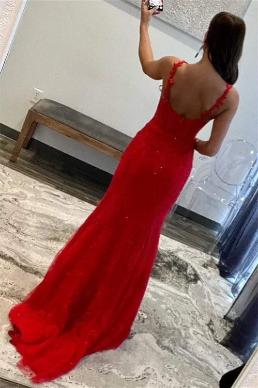 red-halter-flower-straps-appliques-mermaid-tulle-long-prom-dress