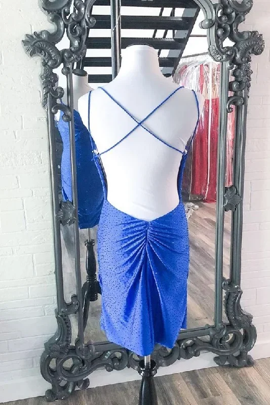 royal-blue-beaded-spandex-mini-bodycon-dress