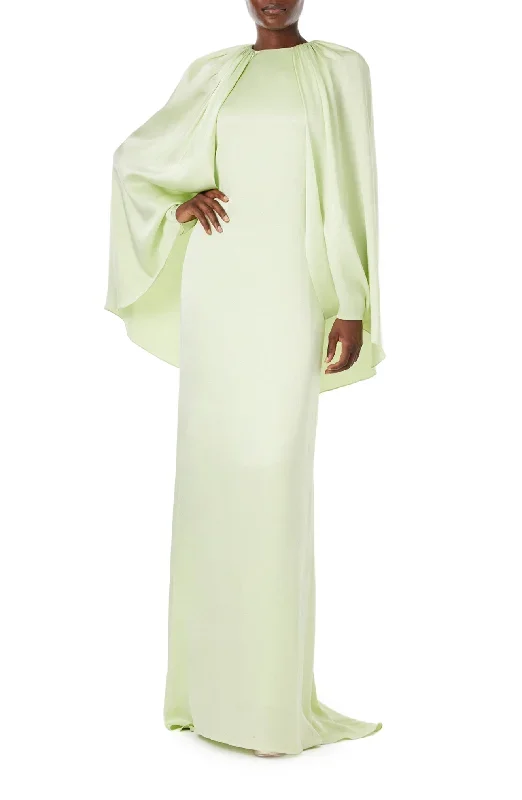 Satin Capelet Gown