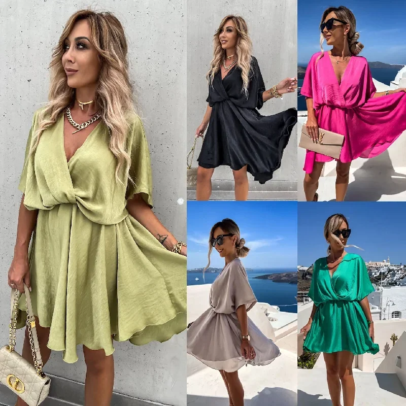 Satin Loose Dress Casual Vacation