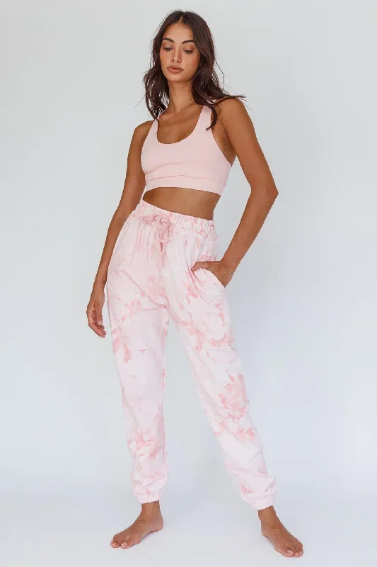 Serene Racerback Crop Top Pink