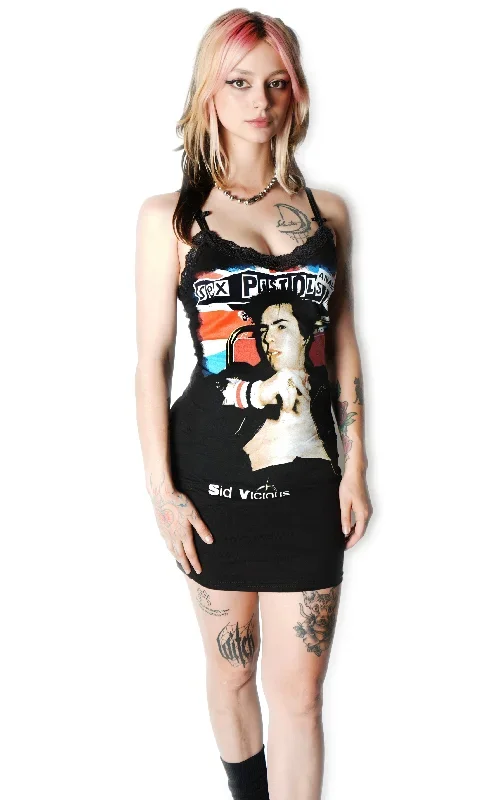 Sid - Sex Pistols Lace Strap Dress