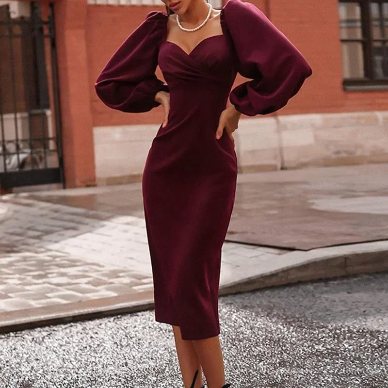 solid-puff-sleeve-midi-dress-women-strapless-long-sleeve-dress-elegant-ladies-bodycon-party-dresses-black-wine-red-vestidos-robe