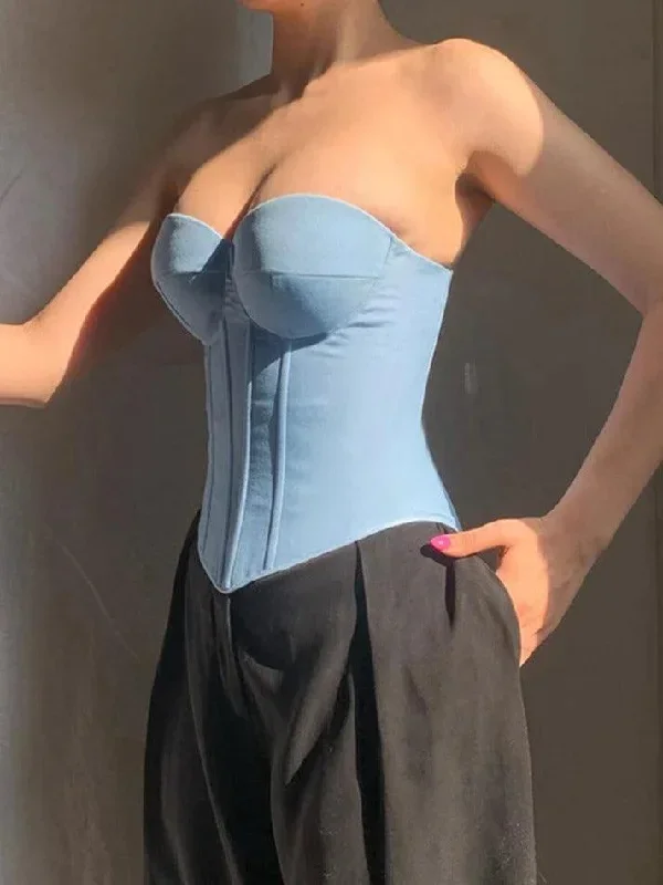 solid-sweetheart-neck-corset-bandeau-top