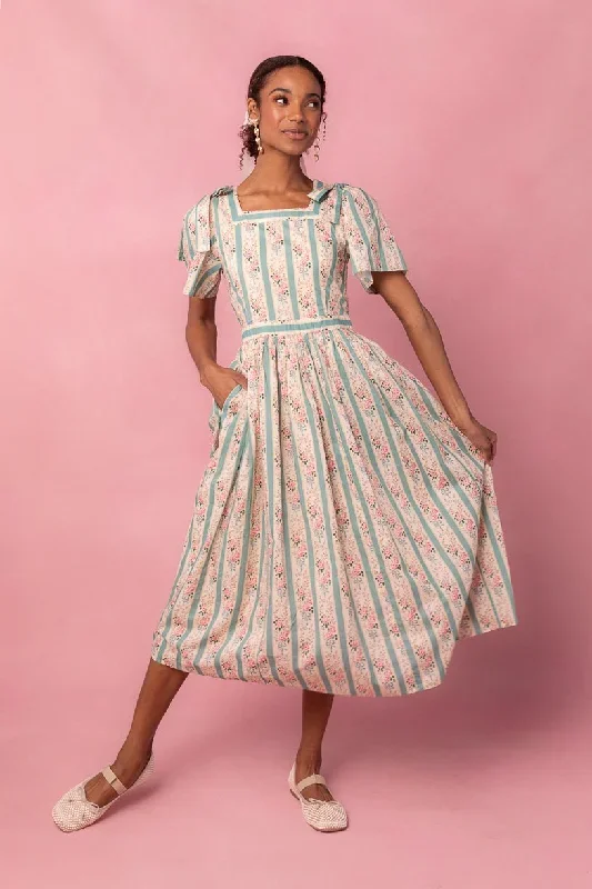 Sonnet Midi Dress in Vintage Rose