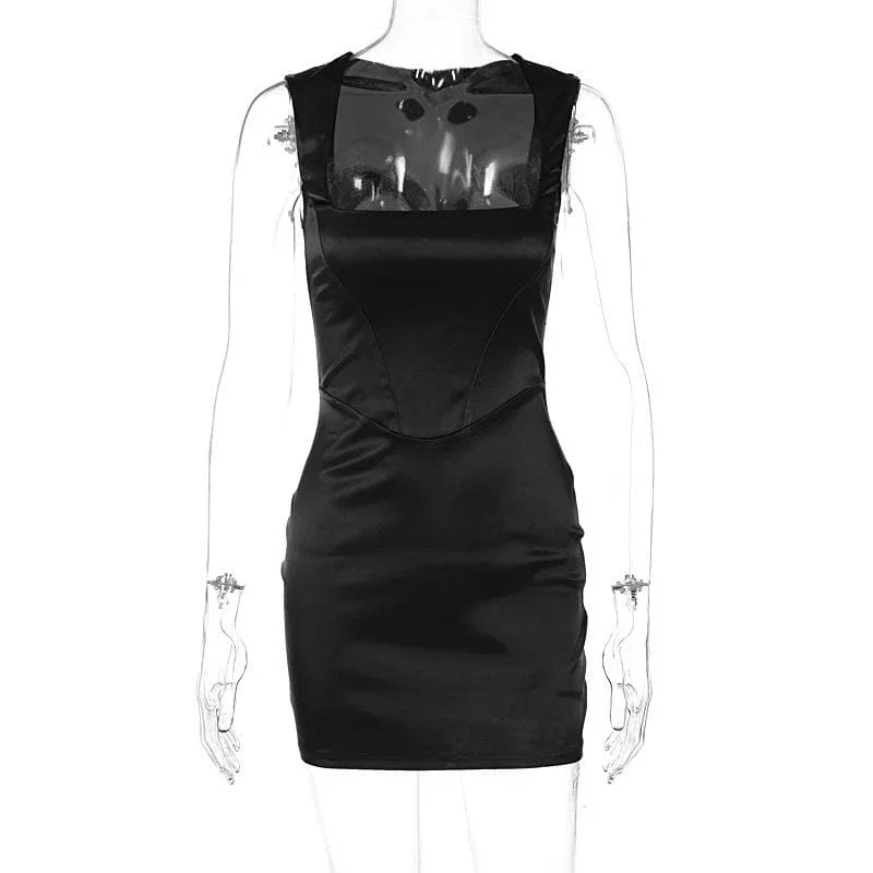 square-neck-solid-zip-up-sleeveless-low-cut-corset-mini-dress