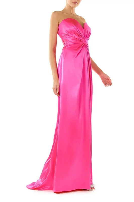 strapless-draped-satin-gown-fuchsia