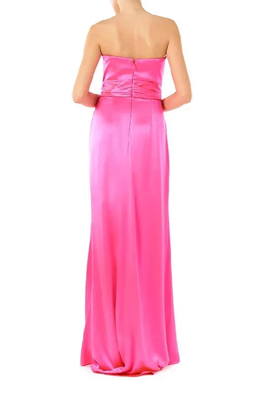 strapless-draped-satin-gown-fuchsia