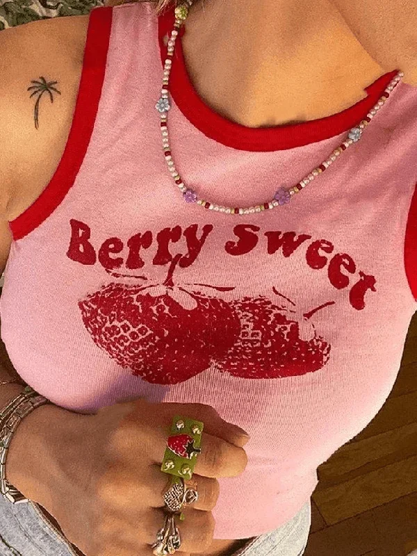 Sweet Berry Cropped Tank Top