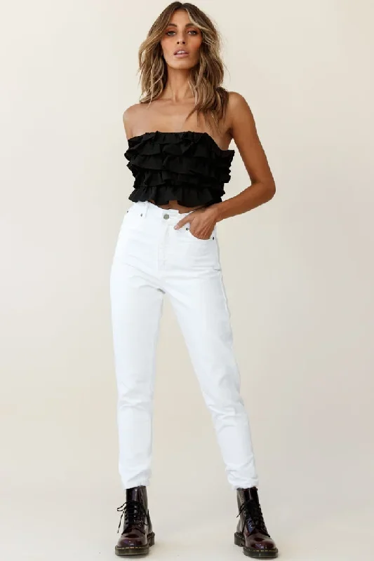 talulah-layered-ruffle-lace-up-back-crop-top-black