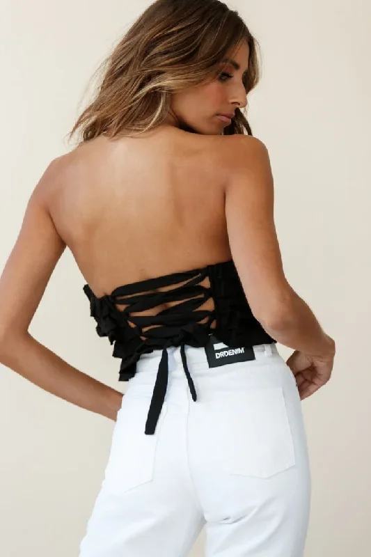 talulah-layered-ruffle-lace-up-back-crop-top-black