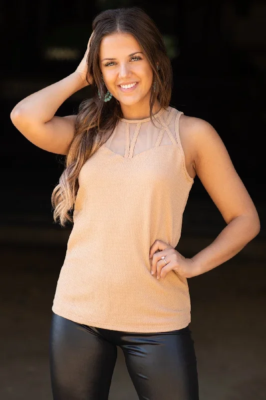 Tan Mesh Detail Tank