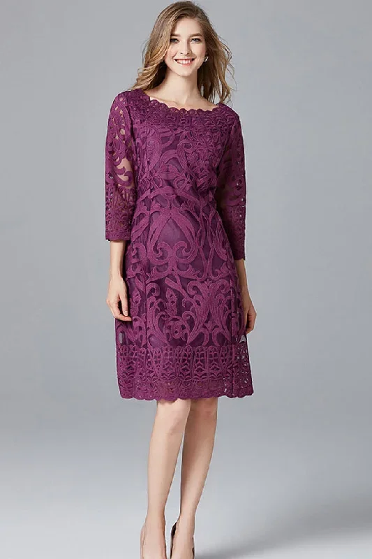 three-quarter-sleeve-embroidered-midi-dress-1