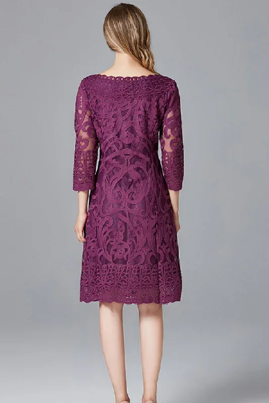 three-quarter-sleeve-embroidered-midi-dress-1