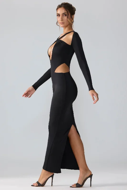 tindra-long-sleeve-cut-out-maxi-dress-black