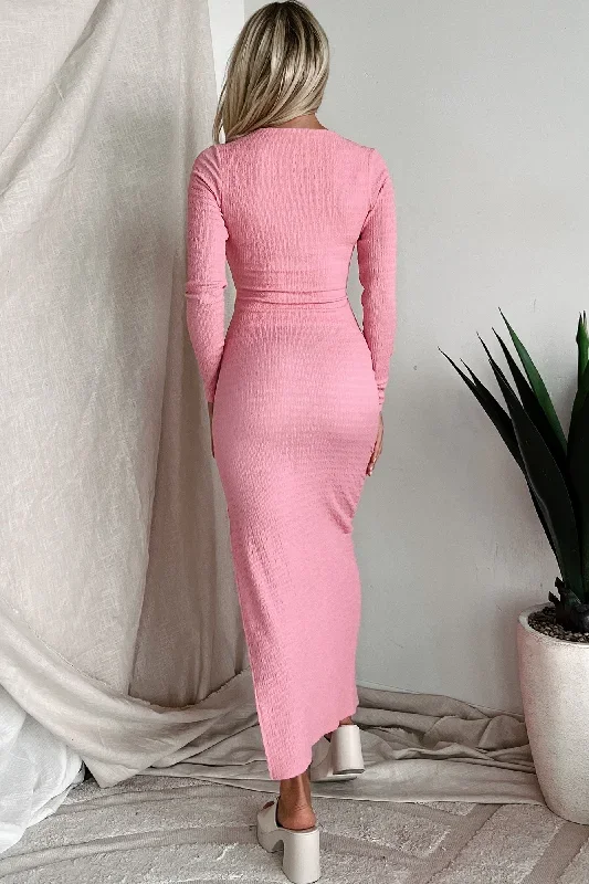 twisted-psyche-twist-front-long-sleeve-maxi-dress-pink