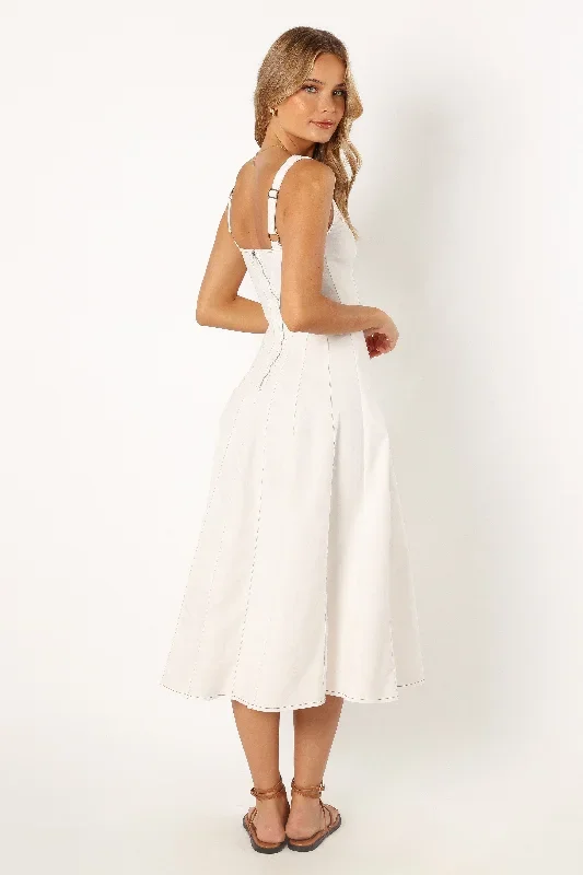 una-midi-dress-white