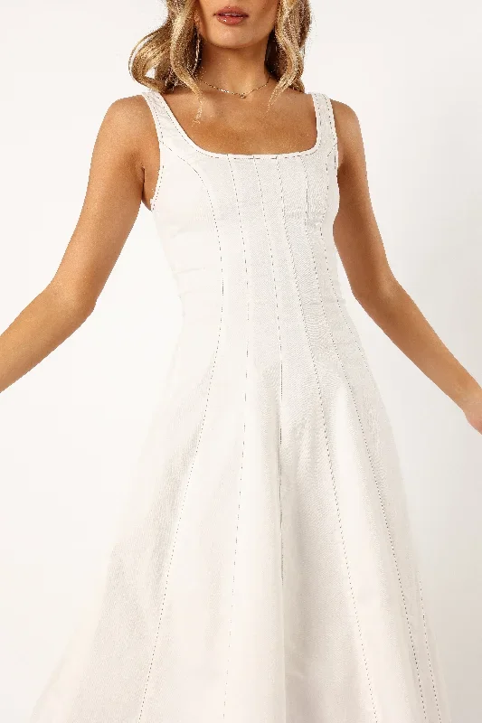 una-midi-dress-white