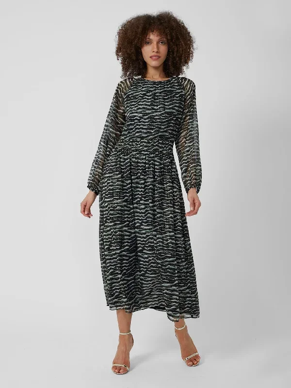 Winter Sheen Recycled Long Sleeve Midi Dress